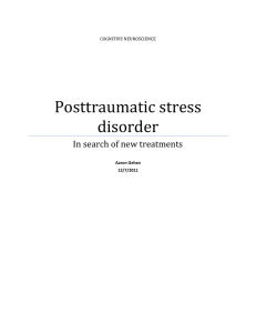 Posttraumatic Stress Disorder: in search of new treatments