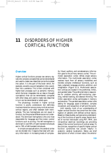 11 disorders of higher cortical function