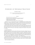 Overview of Metabolic Reactions