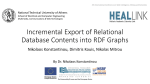 Incremental Export of Relational Database Contents into RDF Graphs