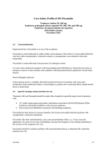 Core Safety Profile Flecainide