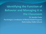 Tools for Identifying the Function of Behavior