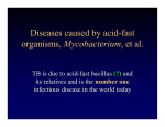 Diseases caused by acid-fast organisms, Mycobacterium, et