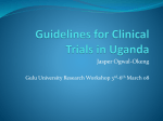 Guidelines for Clinical Trials in Uganda