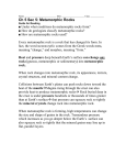 Ch 5 Sec 5: Metamorphic Rocks