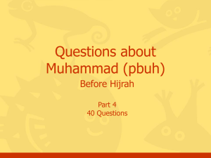 Questions, Muhammad, Part #4