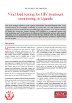 Viral load testing for HIV treatment monitoring in Uganda