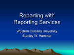 Reporting Services - Western Carolina University