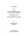 Survey Paper for CS748T Distributed Database Management