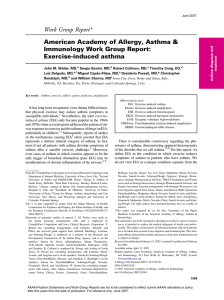 Exercise-induced asthma - The American Academy of Allergy