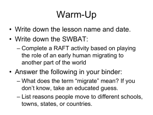 Chapter 2 Section 2 Early Human Migration