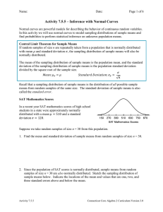 Activity 7.5.5 – Inference with Normal Curves