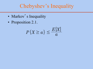 Stats Review Lecture 5 - Limit Theorems 07.25.12