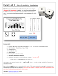 Excel Lab 3 … Dice Probability Simulation