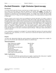 Excited Elements - Light Emission Spectroscopy