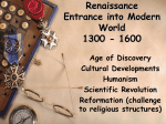 Renaissance Entrance into Modern World 1300