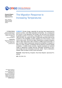 The Migration Response to Increasing Temperatures