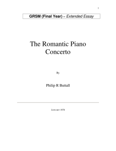 The Romantic Piano Concerto