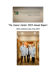 The Cancer Center 2015 Annual Report With