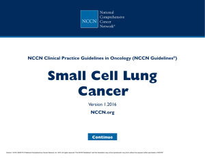 (NCCN Guidelines®) Small Cell Lung Cancer