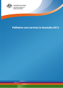 Palliative care services in Australia 2012