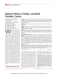 Natural History of Early, Localized Prostate Cancer