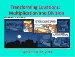 Transforming Equations: Multiplication and Division