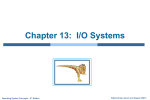 Chapter 13: I/O Systems