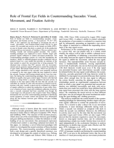 Role of Frontal Eye Fields in Countermanding Saccades: Visual