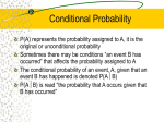Conditional Probability - University of Arizona Math