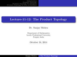The Product Topology