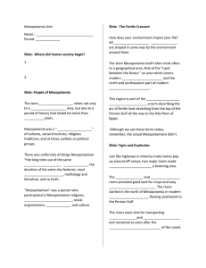 Mesopotamia Unit Studnet Notes for PPP