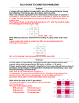 solutions to genetics problems