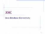 JDBC - Webcourse
