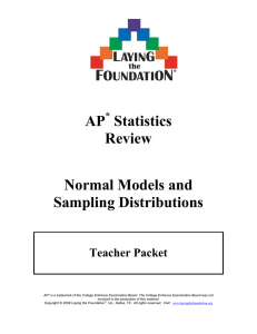 AP Statistics Review Normal Models and Sampling Distributions