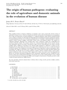 The origin of human pathogens: evaluating the role of agriculture