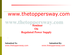 Regulated Power Supply [ppt]