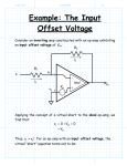 Example: The Input Offset Voltage