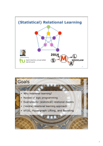 (Statistical) Relational Learning