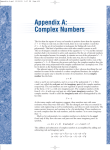 Appendix A: Complex Numbers