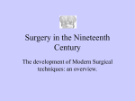 Surgery in the Nineteenth Century