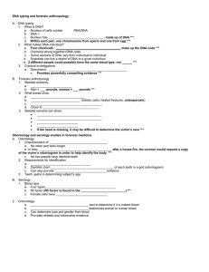DNA typing and forensic anthropology