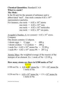 Chemical Quantities(mole).