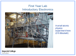 First Year Lab Introductory Electronics