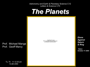 Planets - UC Berkeley Astronomy w