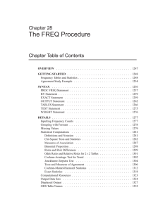 The FREQ Procedure - Oklahoma State University