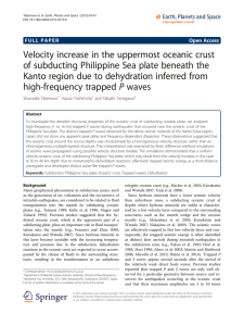 Velocity increase in the uppermost oceanic crust of subducting