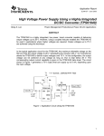 High Voltage Power Supply Using a Highly