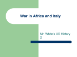 War in Africa and Italy