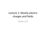 Lecture 1: Mostly electric charges and fields